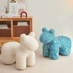 양털 포니체어 조랑말 인형 양털의자 대형 소형 스툴