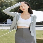 후드 고리 소재 손가락 운동 집업 러닝 여자