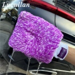 Lucullan 프리미엄 마이크로 화이버 장갑 고흡수성 폼 스티치 이너 라이닝 세차