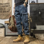 남자 작업 청바지 용접 노동 보호 내마모성 두꺼운