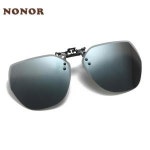 NONOR 남성용 클립온 선글라스 프레임리스 필터 UV400 보호 다각형 안경 클립 렌즈