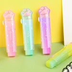 문구용품 지우개 귀여운 고양이 발톱 캔디 그라데이션 푸시 풀 젤리 컬러