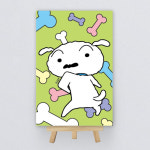 아트박스 하비스스퀘어 짱구는 못말려 흰둥이 댄스 보석십자수 스티커