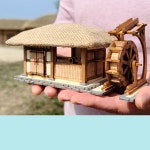 히스토리하우스 초가 물레방아 -메밀 한옥모형 1개