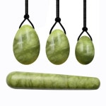 요니 에그 근육 강화 공 마사지 천연 옥 완드 골반 훈련 케겔 1개 3 4pcs 노박스