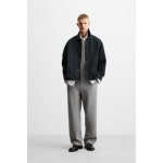ZARA 자라 텍스쳐드 스트레이트 레그 트라우저스 바지 팬츠 6861 460 802