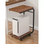 본체 거치대 프린터 받침대 책상 사무실 데스크탑 호두나무색 B