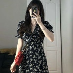 여성 여름 원피스 휴양지 미니 비치 쉬폰 롱 바캉스 M