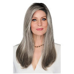 Hair u wear Raquel Welch 롱 45 18 탑 빌링 오브 더 헤드 헤어 토퍼 가발 RL51 61 아이스 그래니