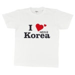 크래프티 아이러브코리아 반팔 라운드 티셔츠 17수 S