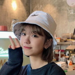 버킷햇 양면 면 남녀공용 커플 벙거지모자 흰색 1개
