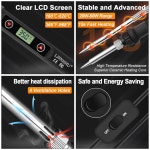 납땜 아이언 키트 80W LCD 온도 조절 전자 제품 13 in 1 용접 도구 온 오프 스위치 와이어 플럭스 팁 5개 펌프 스탠드 핀셋 180-520