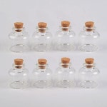 귀여운 유리 병 코르크와 함께 빈 투명 작은 항아리 튜브 잘 24pcs