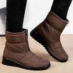 방수 스노우 집업 부츠 슬립온방한신발 여자 미들신발