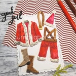 산타 의류 금속 절단 다이 카드 만들기 스크랩북 양각 종이 공예 템플릿 장식 1 dies H3905