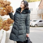 조이마담 폭스퍼 밍크카라 구스다운 패딩코트 점퍼 J3267
