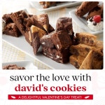 David s Cookies 데이비즈 쿠키 어솔티드 브라우니 인 러브-테마 기프트 틴 박스 20pcs