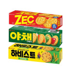 롯데웰푸드 롯데웰푸드 제크 1 1 1 제크 100g 야채크래커 83g 하비스트 100g 어린이집간식 탕비실간식 인기과자 제조