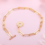 골드앤 골드앤 리치플라워 클립체인 팔찌