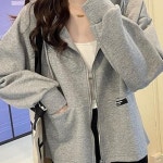 봄가을 주머니레터 커플집업 후드집업 맨투맨