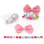 어린이 왕리본 헤어핀 왕관 머리핀 만들기세트 악세사리DIY 예쁜집게핀