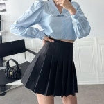 옷자락 여자 키치 러블리룩 플리츠 테니스 하이 미니스커트