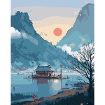 명화 유화그리기 어선 풍경 그림 묘사 40x50