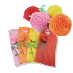 동해상사 장미 장바구니 시장 마트 쇼핑 손 가방 접이식 폴딩 휴대용 키링 포켓 여행 보조 숄더 에코 백