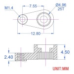 자동차 금속 스티어링 기어 암 드리프트 1 As Shown H1001
