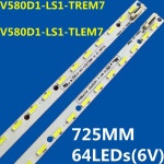 용 LED 백라이트 스트립 64 램프 V580DK2-KS LED58E1UA LCD-58S3A LCD-58U3A LCD-58DS80A 58PUS6809 12 V580D1-LS1-T