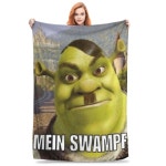 Shreks Pun Funny Memes 담요 울트라 소프트 소파 용 담요 던지기 50x60 여러 크기 러그 조각