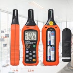 프로멕스 디지털 온도 습도계 실내외 주변 이슬점 습구 온도계 데이터 로거 최소 최대 홀드 LCD 백라이트 PT6508