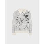 헬베스코 그라데이션 모티브 폴로형 스웨터