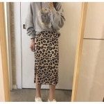 여성 호피무늬 레오파드 스커트 H3890