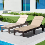 엔터 접이식 썬베드 쿠션매트포함 라탄 해변 비치 리조트 수영장 선베드 야외용 카페 의자