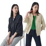 지센 지센 여성 스트레치 캐주얼 컬러스티치 숏 자켓 2컬러 LCRW2EFA354
