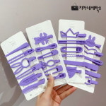 지아네세탁소 6종보라삔 헤어핀세트 헤어악세사리