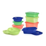 Tupperware CrystalWave 8피스 식품 보관 용기 세트 다양한 식기세척기 BPA 프리 용기