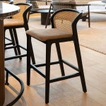 라탄 식탁 의자 카페 인테리어의자 원목 북유럽