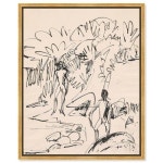Art Remedy Fehmarnkuste 1912 캔버스 빈티지 조각상 프레임 50 x 20 x 24
