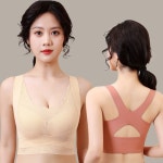 에스와이티 큰가슴 작아보이는 노와이어 레이스 보정 브라 스킨