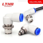 공압 회전 피팅 푸시 연결 에어 엘보 퀵 커넥터 NPT 나사 M5 1 8 1 4 3 8 1 2