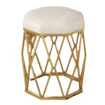 화장대 스툴 메탈 프레임 의자 체어 등받이