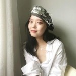 영국 모자 베레모 여성용 복고풍 조절식 가을 겨울용