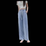 BNCW 밴딩 와이드 쿨데님 여성데님 중청 A라인원피스 C1001