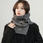 20대 30대 여자 겨울 방한 단추 버튼 넥워머 머플러