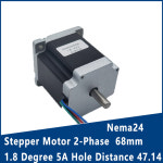 Nema24 스텝퍼 모터 C 기계용 2 상 4 와이어 1 8 도 5A 샤프트 이중 샤프트 구멍 거리 47 14 프레임