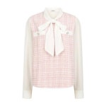 레코브 트위드배색 블라우스 LC41C3BL004X