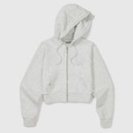엠엠더블유 MMW CROP HOOD ZIP UP ASH