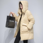 애니율 여성 겨울 후드 롱 패딩 라이트 G6759